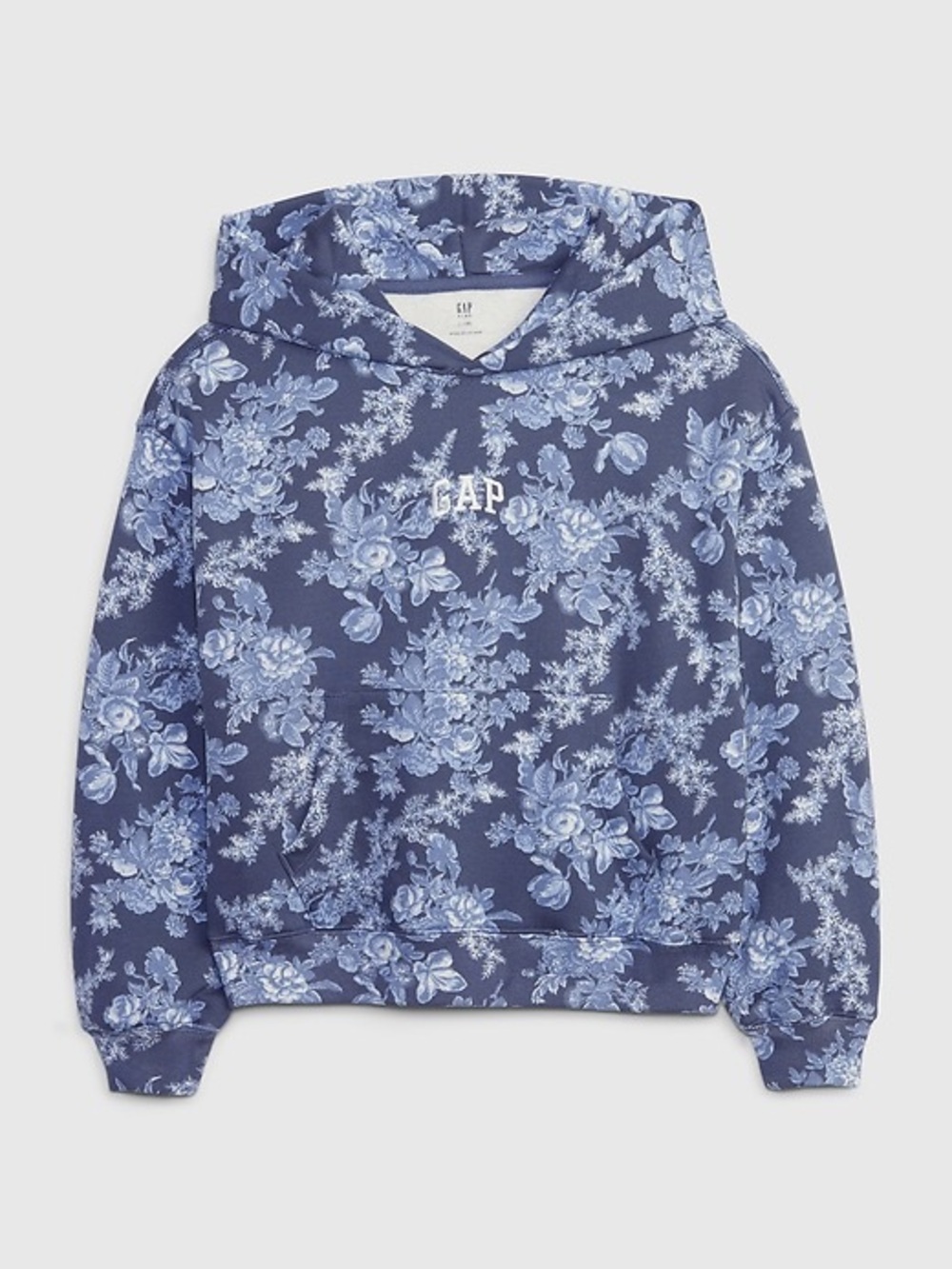 Gap X Loveshackfancy Blue Floral Oversized Sweatshirt